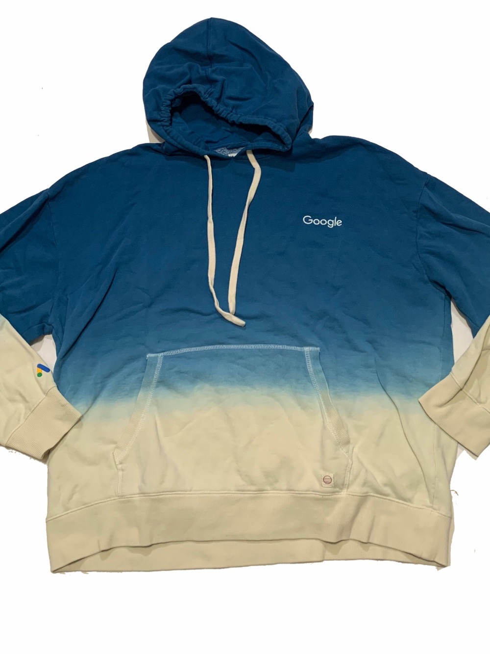 Marine layer Google Blue to Cream Ombre Hoodie - Men's Pullover